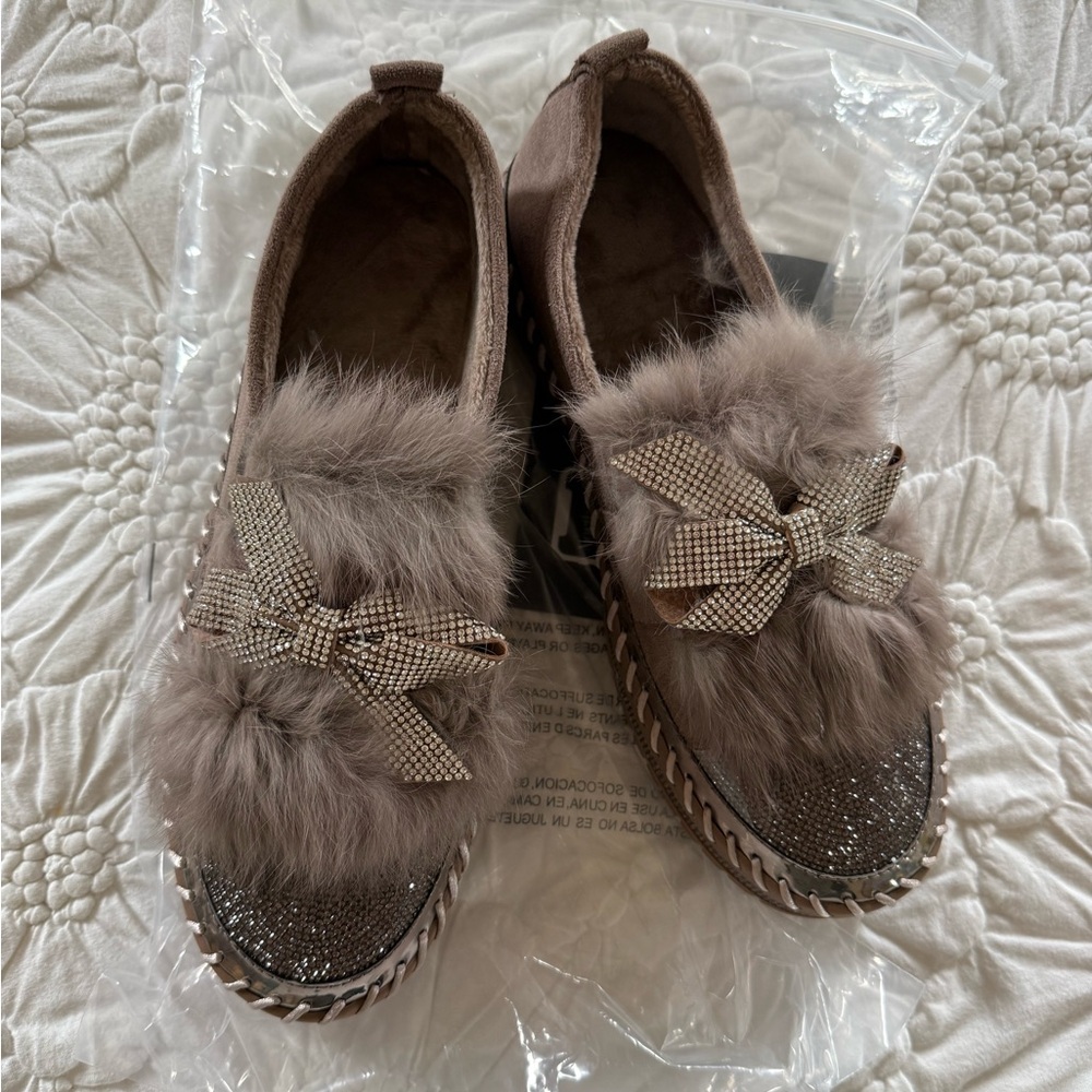 Brown Sparkle Loafers - Picture 6 of 10